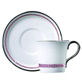 Chain Rose Espresso Cup & Saucer, Platinum